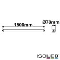 Lumière linéaire HIGH PROTECTON, IP69K FOOD SAFE résistant aux chocs, commutable, câblé en continu IP69K