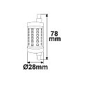ISOLED Lampadina a LED R7s 78mm 830 DIM Chiaro 7,5W 78-850lm 3000K 360 CRI 80-89 dimmerabile