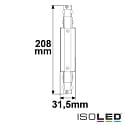 ISOLED Zubehör für 3-Phasen Schiene (DALI) - Mittel-Einspeisung für Aufbauschiene, schwarz