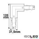 ISOLED Zubehör für 3-Phasen Schiene (DALI) - L-Verbinder für Aufbauschiene, N-Leiter außen, schwarz