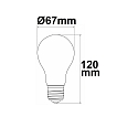ISOLED Lampe LED forme poire A67 CL - EFFICIENCY 160LM/W A67 clair E27 12W 120-1800lm 3000K 360 CRI 80-89