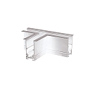 T-connector CORNER 90 HORIZONTAL - TRACK48 RECESSED isolated, mechanical, horizontal, white