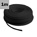 Cavo 2X 0.5MM H05VV-F - PVC COATED - BY THE METER, nero