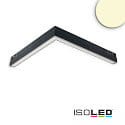 Luce d'angolo per binario TRACK48 LINE+ DALI dimmerabile, orizzontale, prismatico IP20, nero opaco dimmerabile