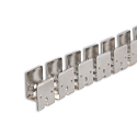 LED Aufbauprofil f�r NEON Flexband B16H16, eloxiert, gezahnt, flexibel, 1m, silber
