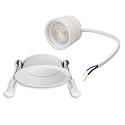 ISOLED Projecteur encastr BACK68 / LED MODULE UGR<12 rond, pivotant, dimmable, reculer IP20, blanc mat gradable