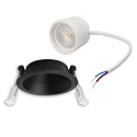 ISOLED Projecteur encastr BACK68 / LED MODULE UGR<12 rond, pivotant, dimmable, reculer IP20, noir mat gradable