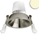 recessed spotlight BACK68 / LED MODULE UGR<12 round, rigid, dimmable, set back IP20, brushed nickel dimmable
