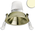 recessed spotlight BACK68 / LED MODULE UGR<12 round, rigid, dimmable, set back IP20, brushed brass dimmable