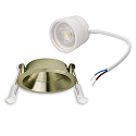 ISOLED Projecteur encastr BACK68 / LED MODULE UGR<12 rond, pivotant, dimmable, reculer IP20, laiton bross gradable
