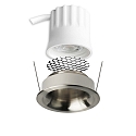 ISOLED recessed spotlight BACK32 HONEYCOMB / LED MODULE UGR<12 round, rigid, dimmable, set back IP20, brushed nickel dimmable