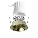 ISOLED recessed spotlight BACK32 HONEYCOMB / LED MODULE UGR<12 round, rigid, dimmable, set back IP20, brushed brass dimmable