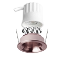 ISOLED recessed spotlight BACK32 HONEYCOMB / LED MODULE UGR<12 round, rigid, dimmable, set back IP20, mat, rose gold dimmable