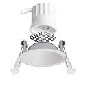 ISOLED recessed spotlight BACK45 HONEYCOMB / LED MODULE UGR<12 round, rigid, dimmable, set back IP20, white matt dimmable