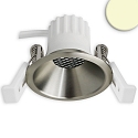 recessed spotlight BACK45 HONEYCOMB / LED MODULE UGR<12 round, rigid, dimmable, set back IP20, brushed nickel dimmable