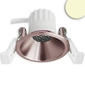 recessed spotlight BACK45 HONEYCOMB / LED MODULE UGR<12 round, rigid, dimmable, set back IP20, mat, rose gold dimmable