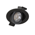 LED Einbaustrahler SPHERE-68, 40�, 6W, 2700|3000|4000K, 660lm, IP54, dimmbar, schwenkbar, schwarz