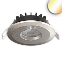 recessed spotlight VARIO-68 PIR with sensor, CCT Switch IP65, brushed nickel 
