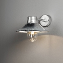 Konstsmide outdoor wall luminaire VEGA with shade E27 IP54, galvanised dimmable Konstsmide outdoor wall luminaire VEGA with shade E27 IP54, galvanised dimmable