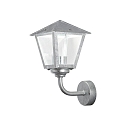 Konstsmide HighPower LED wall luminaire BENU, 2W 3000K 700lm, galvanised steel / clear glass
