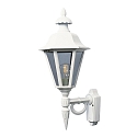 Wall luminaire PALLAS UP BIG, height 60.5cm, E27 max. 60W, white aluminium / smoked acrylic glass