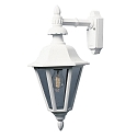 Wall luminaire PALLAS DOWN BIG, height 53.5cm, E27 max. 60W, white aluminium / smoked acrylic glass
