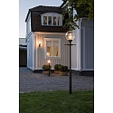 Path luminaire ORION, E27 max. 60W, black aluminium / clear acrylic glass