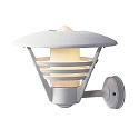 Luminaire mural d'extrieur GEMINI E27 IP23, opale, blanche