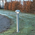 Konstsmide Luminaire d'allées HEIMDAL E27 IP44, opale, argent Konstsmide Luminaire d'allées HEIMDAL E27 IP44, opale, argent