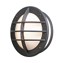 Wall luminaire ODEN, E27 max. 60W, black aluminium / opal acrylic glass