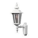 Wall luminaire PALLAS UP SMALL, height 48cm, E27 max. 60W, white aluminium / smoked acrylic glass