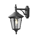 Luminaire mural dextrieur VIRGO Bas E27 IP23, couleurs fume, noir 