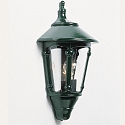 Luminaire mural dextrieur VIRGO semi-circulaire E27 IP23, vert, couleurs fume