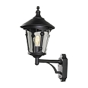 Luminaire mural dextrieur VIRGO haut E27 IP23, couleurs fume, noir 