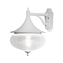Applique da esterno LIBRA E27 IP23, trasparente, Bianco