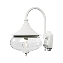 Applique da esterno LIBRA E27 IP23, trasparente, Bianco