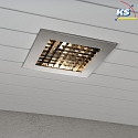 Recessed ceiling luminaire, IP23, E27 max.75W, stainless steel 304 / aluminium
