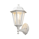 Konstsmide Wall luminaire, 1-flame aufwärts BIG, IP23, E27 max. 60W, E27 max. 60W, white aluminium / clear glass Konstsmide Wall luminaire, 1-flame aufwärts BIG, IP23, E27 max. 60W, E27 max. 60W, white aluminium / clear glass
