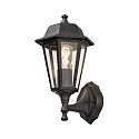 Konstsmide Wall luminaire, 1-flame aufwärts BIG, IP23, E27 max. 60W, E27 max. 60W, black aluminium / clear glass Konstsmide Wall luminaire, 1-flame aufwärts BIG, IP23, E27 max. 60W, E27 max. 60W, black aluminium / clear glass