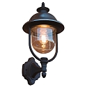 Outdoor wall luminaire PARMA UP with roof from stainless steel, E27 max. 75W