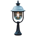 Pedestal light PARMA with roof from stainless steel, E27 max. 75W