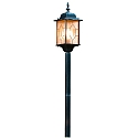 Path luminaire MILANO, E27 max. 75W, black/silver, aluminium / acrylic glass with lead crystal look