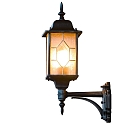 Outdoor wall luminaire MILANO UP, E27 max. 75W, black/silver, aluminium / acrylic glass with lead crystal look