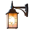 Outdoor wall luminaire MILANO DOWN, E27 max. 75W, black/silver, aluminium / acrylic glass with lead crystal look