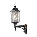 Konstsmide Outdoor wall luminaire MILANO with motion detector, E27 max. 75W, black/silver, alu / acrylic glass with lead crystal look Konstsmide Outdoor wall luminaire MILANO with motion detector, E27 max. 75W, black/silver, alu / acrylic glass with lead crystal look