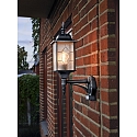 Konstsmide Outdoor wall luminaire MILANO with motion detector, E27 max. 75W, black/silver, alu / acrylic glass with lead crystal look Konstsmide Outdoor wall luminaire MILANO with motion detector, E27 max. 75W, black/silver, alu / acrylic glass with lead crystal look