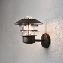 Outdoor wall luminaire MODENA UP SMALL, E27 max. 60W, black aluminium / clear glass
