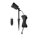 Outdoor LED Wand- und Erdspie-Spot AMALFI, 12V, 1-flammig, 4W 3500K 280lm, inkl. Trafo, abnehmbarer Erdspie, schwarz