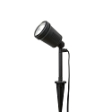 Konstsmide Outdoor LED Wand- und Erdspie-Spot AMALFI, 12V, 1-flammig, 4W 3500K 280lm, inkl. Trafo, abnehmbarer Erdspie, schwarz
