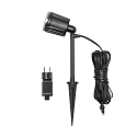 Outdoor HighPower LED Erdspie-Spot AMALFI, 12V, 1-flammig, 4W 3500K 280lm 46, inkl. Trafo, abnehmbarer Erdspie, schwarz